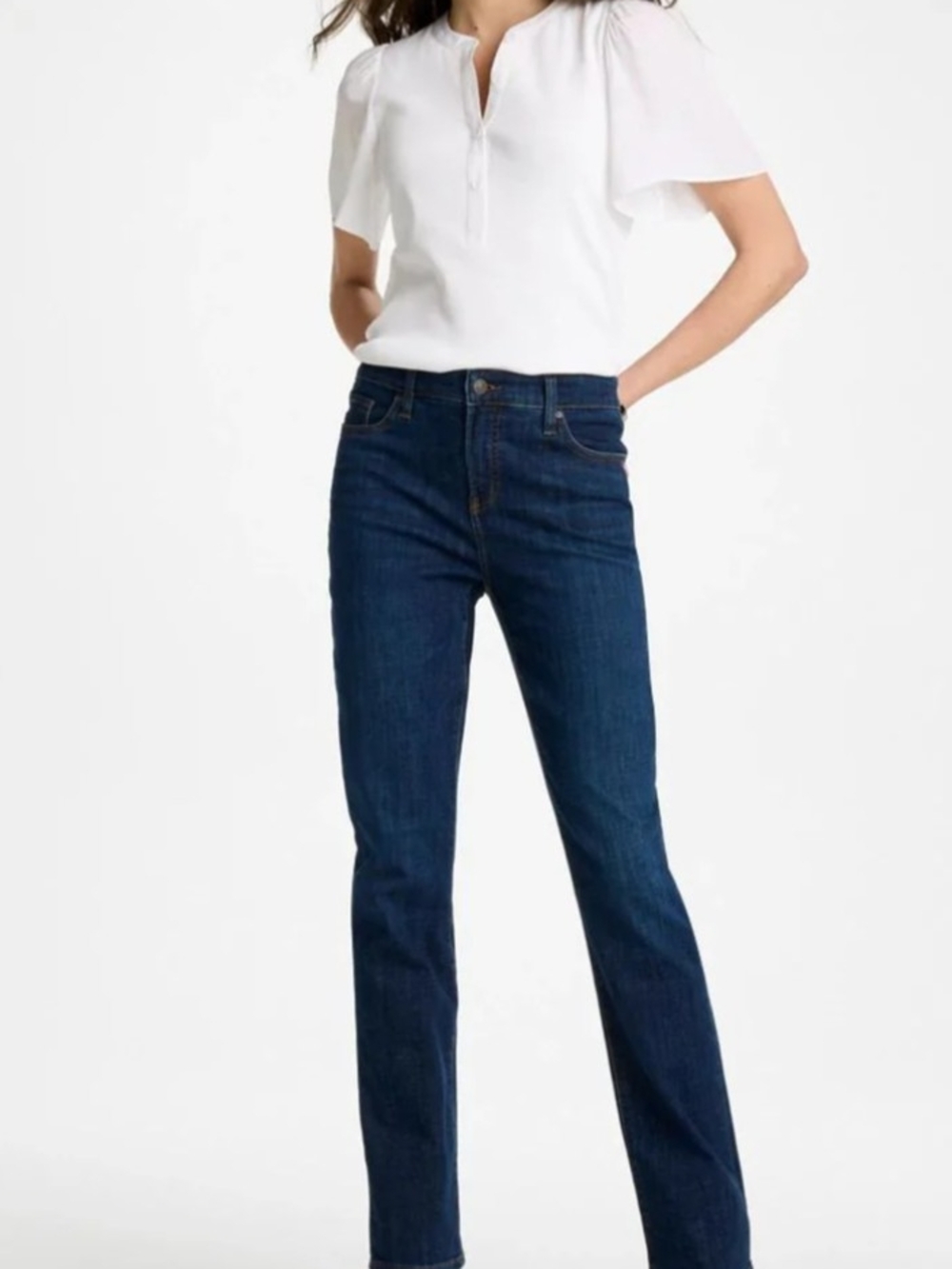 Chico's So Slimming Slim Straight Leg Women’s Jeans Dark Wash Size 0/4 Short